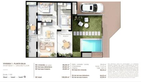 Verasol home bungalow 2 bedrooms san pedro del pinatar costa blanca